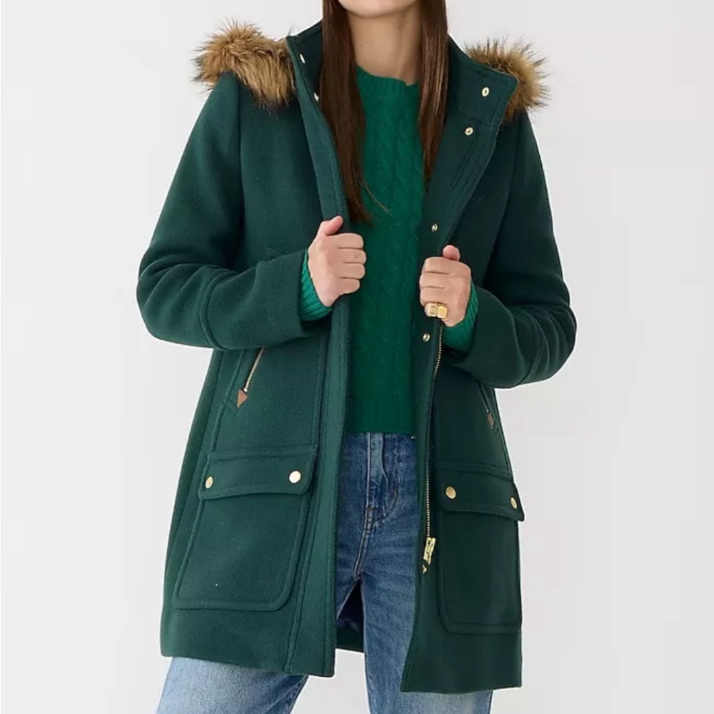 J. Crew Chateau Parka Dark Forest plus size 22
